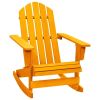 Patio Adirondack Rocking Chair Solid Fir Wood Orange