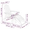 Patio Adirondack Chairs 2 pcs with Footstools HDPE Brown