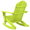 Patio Adirondack Rocking Chair Solid Fir Wood Green