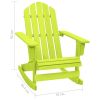 Patio Adirondack Rocking Chair Solid Fir Wood Green