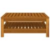 3 Piece Patio Lounge Set with Dark Gray Cushions Acacia Wood