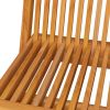 Patio Chairs with Light Blue Cushions 8 pcs Solid Teak Wood