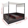 Patio Bed with Canopy Brown 74.8"x51.2" Poly Rattan