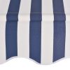 Manual Retractable Awning 78.7" Blue and White Stripes