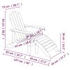 Patio Adirondack Chairs 2 pcs with Footstools HDPE Anthracite
