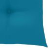 Patio Chairs with Light Blue Cushions 8 pcs Solid Teak Wood