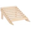 2-Seater Patio Adirondack Chair & Ottoman Fir Wood