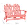2-Seater Patio Adirondack Chair Solid Wood Fir Pink