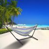 Hammock & Steel Frame Stand Swing Chair Home/Outdoor Backyard