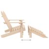 2-Seater Patio Adirondack Chair & Ottoman Fir Wood