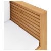 Patio Sofa Chair with Cream Cushions Solid Wood Teak