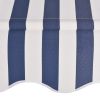 Manual Retractable Awning 59" Blue and White Stripes