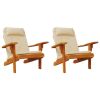 Adirondack Chair Cushions 2 pcs Beige Oxford Fabric