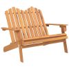 Adirondack Patio Bench 49.6" Solid Wood Acacia