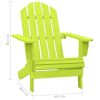 Patio Adirondack Chair Solid Fir Wood Green