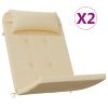 Adirondack Chair Cushions 2 pcs Beige Oxford Fabric