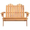 Adirondack Patio Bench 49.6" Solid Wood Acacia