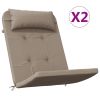 Adirondack Chair Cushions 2 pcs Taupe Oxford Fabric
