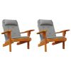Adirondack Chair Cushions 2 pcs Gray Oxford Fabric