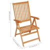 Patio Chairs 6 pcs with Cream Cushions Solid Teak Wood