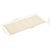 Patio Chairs 6 pcs with Cream Cushions Solid Teak Wood