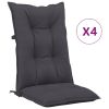 Reclining Patio Chairs with Cushions 4 pcs Solid Wood Teak