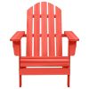Patio Adirondack Chair Solid Fir Wood Red