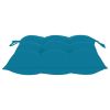 Patio Chairs with Light Blue Cushions 8 pcs Solid Teak Wood