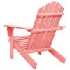 Patio Adirondack Chair Solid Fir Wood Pink