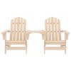 Patio Adirondack Chairs with Tea Table Solid Fir Wood