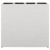 Garden Raised Bed with 4 Pots Poly Rattan White