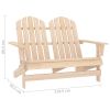 2-Seater Patio Adirondack Chair Solid Wood Fir