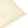 Patio Chairs 6 pcs with Cream Cushions Solid Teak Wood