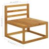 4-Seater Patio Sofa with Cushion Cream Solid Acacia Wood