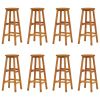 Bar Stools 8 pcs Solid Wood Acacia