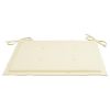 Patio Chairs with Cream Cushions 2 pcs Solid Teak Wood