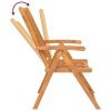 Reclining Patio Chairs 3 pcs Solid Wood Acacia