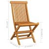 Patio Chairs with Light Blue Cushions 8 pcs Solid Teak Wood