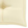 Patio Bench with Cream White Cushion 44.1" Solid Teak Wood