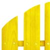 2-Seater Patio Adirondack Chair&Ottoman Fir Wood Yellow