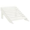 2-Seater Patio Adirondack Chair&Ottoman Fir Wood White