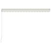 Manual Retractable Awning 157.5"x118.1" Cream