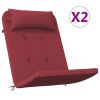 Adirondack Chair Cushions 2 pcs Wine Red Oxford Fabric