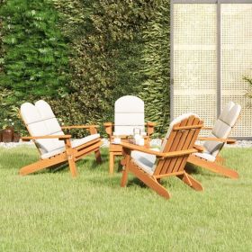 5 Piece Adirondack Patio Lounge Set Solid Wood Acacia