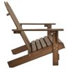 2-Seater Patio Adirondack Chair Solid Wood Fir Brown