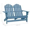 2-Seater Patio Adirondack Chair Solid Wood Fir Blue