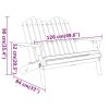 Adirondack Patio Bench 49.6" Solid Wood Acacia
