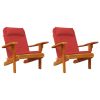 Adirondack Chair Cushions 2 pcs Red Oxford Fabric