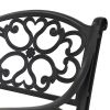 Outdoor cast aluminum patio swivel chair - Set of 1 (Flower Pattern)