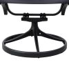Outdoor cast aluminum patio swivel chair - Set of 1 (Flower Pattern)